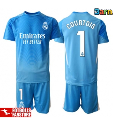Real Madrid Thibaut Courtois #1 Målvakt Hemmatröja Barn 2025-26 Kortärmad (+ Korta byxor)